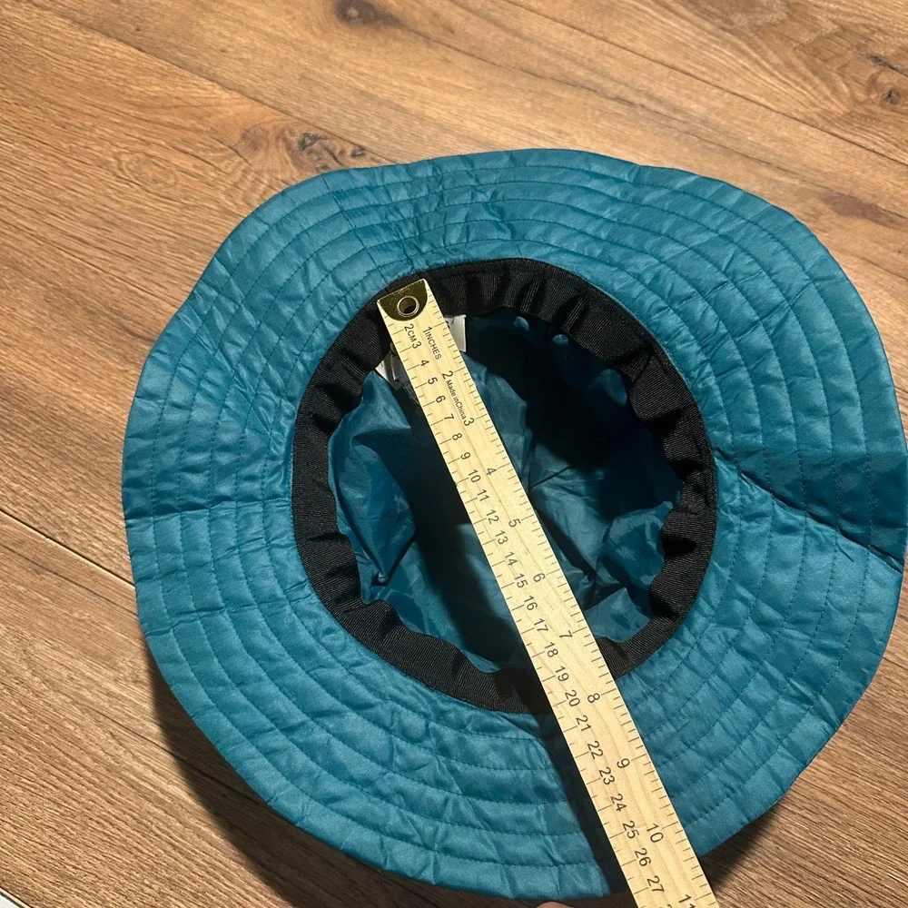 Vintage Appleseeds Teal Blue Quilted Bucket Hat Womens One Size